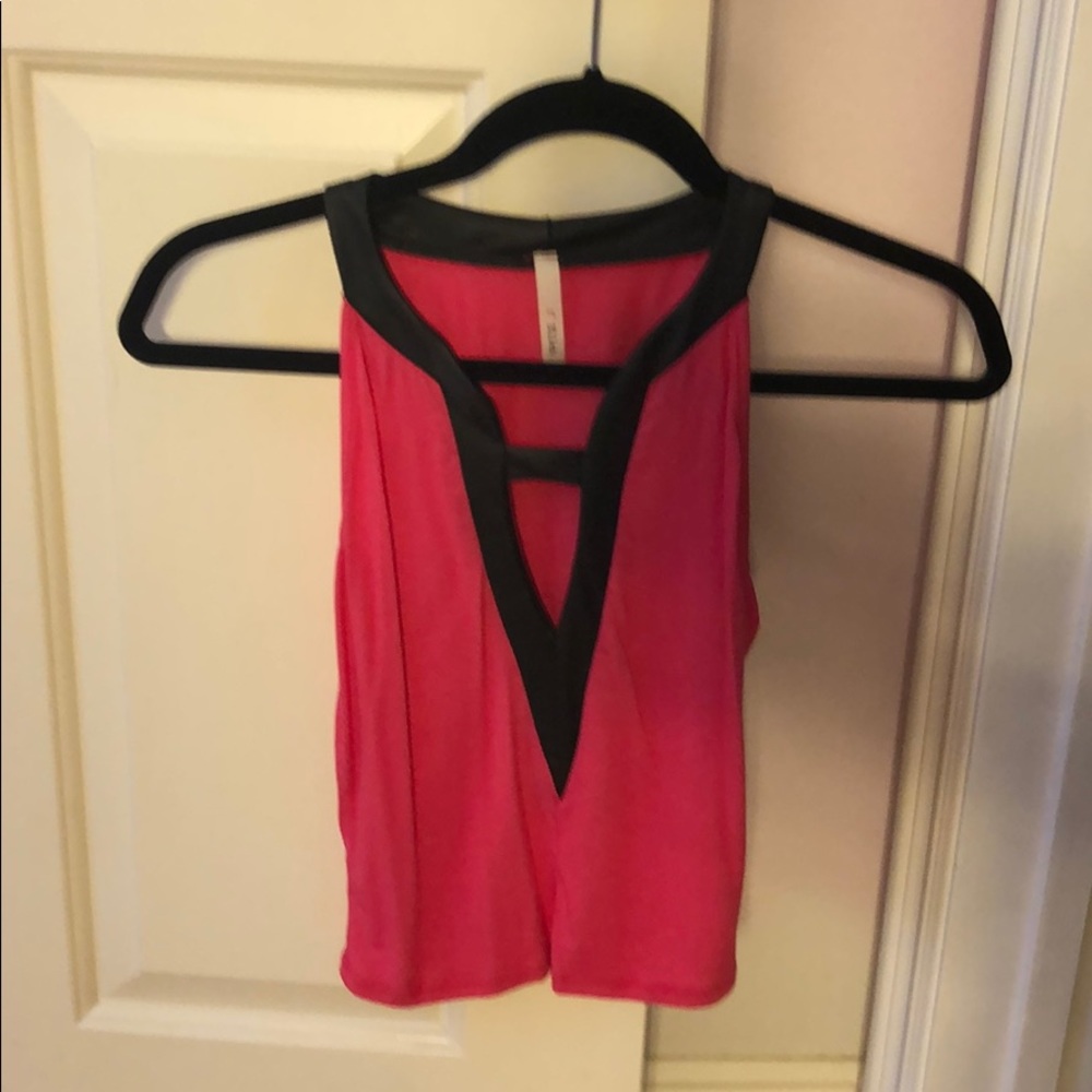 Hot pink cropped top
